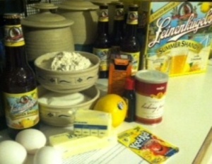 Summer Shandy Cupcake Ingredients